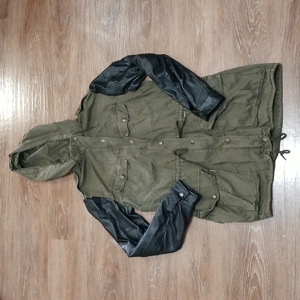 (S) Aritzia Talula Military Jacket 100% Cotton Moto Combat Retro Y2K Grunge
